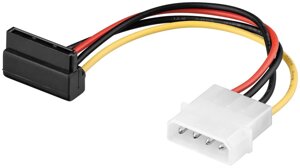 Кабель живлення внутрішній Goobay MoleX-SATA 15p M/F 0.13m SATA 90°вверх (75.09.3030)