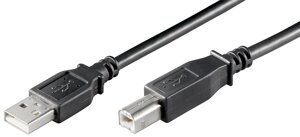 Кабель принтера Goobay USB2.0 A-B M/M 3.0m AWG24+28 2xShielded D=3.4mm Cu чорний (75.06.8901)