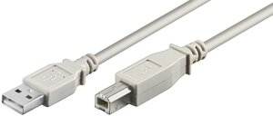 Кабель принтера Goobay USB2.0 A-B M/M 3.0m AWG28 2xShielded D=4.5mm Cu сірий (75.06.8713)