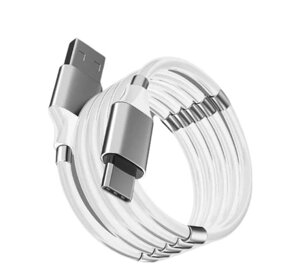 Кабель SuperCalla MicroUSB на магнітах White (vol-774)