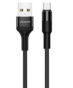 Кабель usams US-SJ224 USB - micro USB 1.2 м black (SJ224USB01)