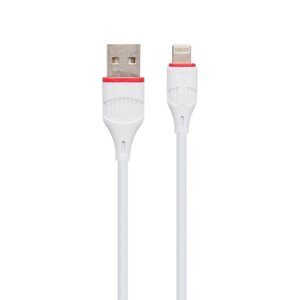 Кабель USB Borofone BX17 USB - Lightning Білий