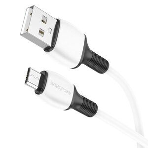 Кабель USB Borofone BX84 для заряджання та передачі даних USB на Micro-USB, 1м, струм до 2.4A №1