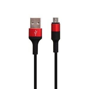 Кабель USB Hoco X26 Xpress Charging USB - Micro USB Чорно-Червоний