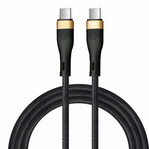 Кабель XON SmartCable Type-C - Type-C PD 100W 1м MaxCharge Чорний (SC302C1W1B 593)