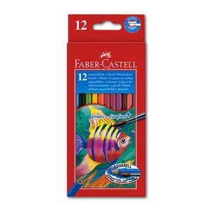 Олівці аквареллю з пензликом Faber Castell 12 квітів