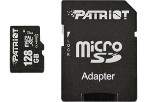 Карта памяти microsdxc 128GB UHS-I class 10 patriot LX + SD-adapter (PSF128gmcsdxc10)