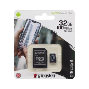 Карта пам'яті з адаптером MicroSDHC King UHS-1 32gb Class 10 Чорний