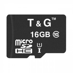 Карта пам'яті T&G Micro SDHC 16gb UHS-1 10 Class Чорний