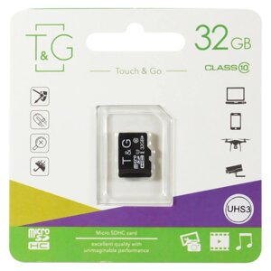 Карта пам'яті T&G Micro SDHC 32gb UHS-1 10 Class Чорний