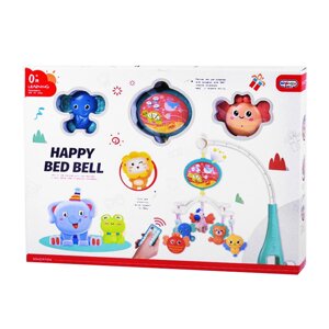 Карусель мобіль на ліжечко Qi Yingle Toys Happy Bed Bell 5 брязкальце Різнокольоровий (90243)