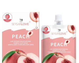 Киснева маска Sersanlove Peach Bubble Mask Cleansing Mud з персиком 100 g