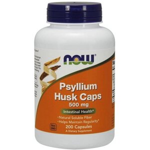 Клітчатка NOW Foods Psyllium Husk Cap 500 mg 200 Caps