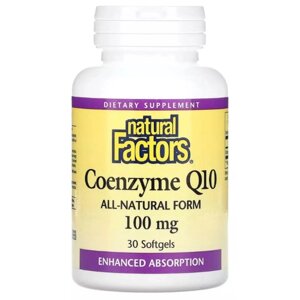 Коензім Natural Factors Coenzyme Q10 100 mg 30 Softgels