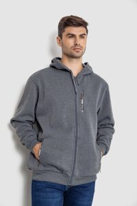 Кофта мужская на флисе с капюшоном 244R2563 AGER XXL Серый