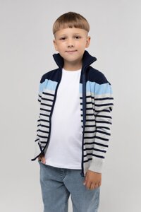 Кофта з візерунком для хлопчика Lizi Kids 3227 92 см Сіро-блакитний (2000989982975)