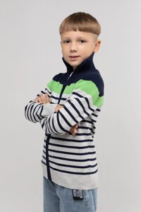 Кофта з візерунком для хлопчика Lizi Kids 3227 98 см Сіро-зелений (2000989982920)