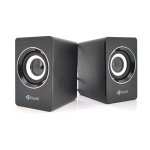 Колонки для ПК та ноутбука Kisonli A-707 Multimedia speaker USB - 2.0 / AUX 3.5mm 2x3W Black