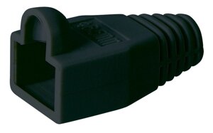 Ковпачок Goobay FreeEnd-RJ45 UTP5e (ковпачок) ізолюючий 6.4mm з вушком чорний (75.01.1216)