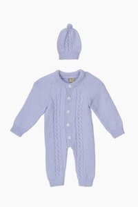 Комбінезон Unisex в'язка дитячий Mini Papi 20037 68 см Блакитний (2000989812524)