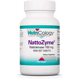 Комплекс для профілактики тиску і кровообігу Nutricology NattoZyme Nattokinase 100 mg 180 Caps ARG-55380