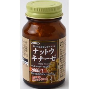 Комплекс для профілактики тиску і кровообігу Orihiro Nattokinase 2000 FU 350 mg 60 Caps