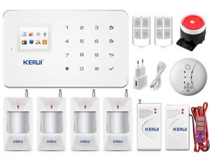 Комплект бездротової GSM сигналізації для будинку, дачі, гаража Kerui alarm G18 prof (TDGBVCYD543DJCK)