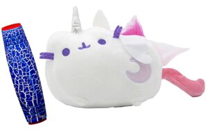 Комплект М'яка іграшка кіт місячний єдиноріг Pusheen cat та Антистрес іграшка Mokuru (vol-721)