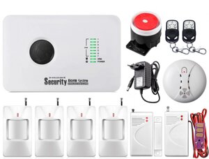 Комплект сигналізації GSM Alarm System G10C для 4-кімнатної квартири prof (YFJBV18HNBV)