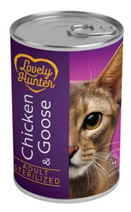 Консерви для котів Lovely Hunter Adult Sterilised Chicken&Goose 400 г (LHU45348) (4771317453488)