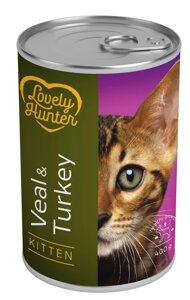 Консерви для котів Lovely Hunter Kitten Veal&Turkey 400 г (LHU45346) (4771317453464)