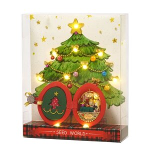 Конструктор для дітей Lesko DIY Cute Room R-007 Sweet Christmas мікросвіт в горіху 50 деталей Різнобарвний (8626-34536)