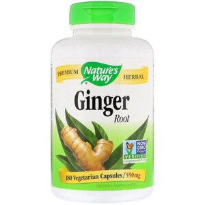 Корінь імбиру Nature's Way Ginger Root 550 mg 180 Caps