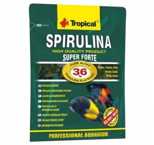 Корм Tropical Super Spirulina Forte для акваріумних риб у пластівцях 12 г60 мл (5900469703113)