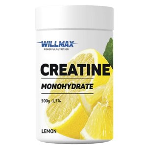 Креатин моногідрат Willmax Creatine Monohydrate 500 g /100 servings/ Lemon