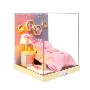 Ляльковий будинок конструктор DIY Cute Room BT-028 Спальня 3D Румбокс 23*23*27,5 см (7265-65644)