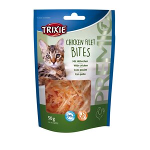 Ласощі для кішок Trixie 42701 Premio Chicken Filet Bites філе куряче сушене 50 г (4011905427010)