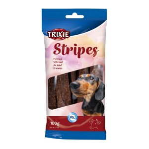 Ласощі для собак Trixie Stripes Light з яловичиною 100 г 10 шт (4011905031729)