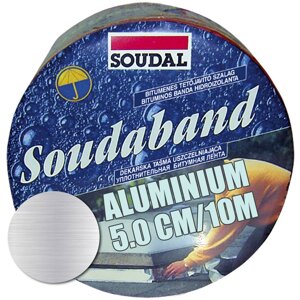 Стрічка бітумна алюмінієва герметизуюча SOUDABAND 5.0см/10м