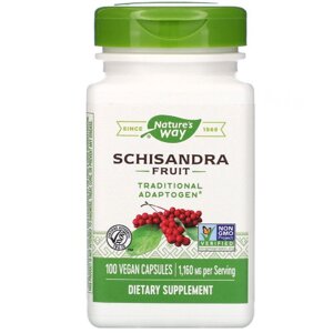 Лимонник 580 мг Schisandra Fruit Nature's Way 100 веганських капсул