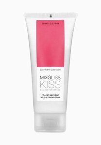 Лубрикант на водній основі зі смаком полуниці MixGliss KISS Wild Strawberry 70 мл (SO1620)