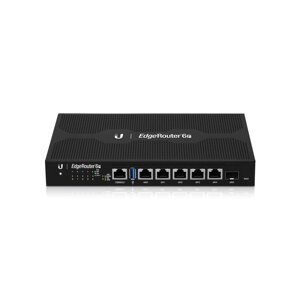 Маршрутизатор Ubiquiti EdgeRouter ER-6P (Quad-Core 1 GHz/1GB, 5x1GE, 1xSFP, passive poe)