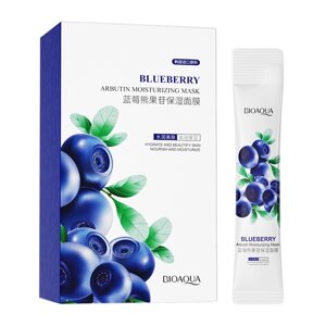 Маска для обличчя нічна у стиках Bioaqua Blueberry Arbutin Moisturizing Mask