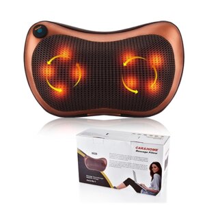 Масажер подушка для спини і шиї Massage pillow GHM 8028 Brown (kz011-hbr)