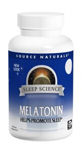 Мелатонін 1 мг Source Naturals Sleep Science 200 таблеток (SN0720)