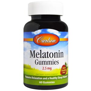 Мелатонін 2.5 мг смак полуниці Melatonin Gummies Carlson 60 жувальних цукерок