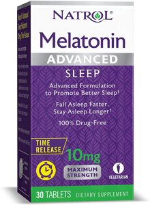 Мелатонін для сну Melatonin Advanced Sleep Natrol 10 мг 30 таблеток