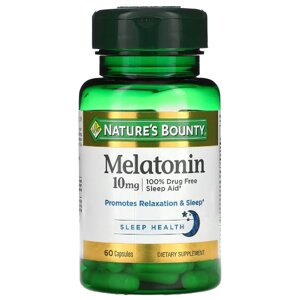 Мелатонін для сну Nature's Bounty Melatonin 10 mg 60 Caps