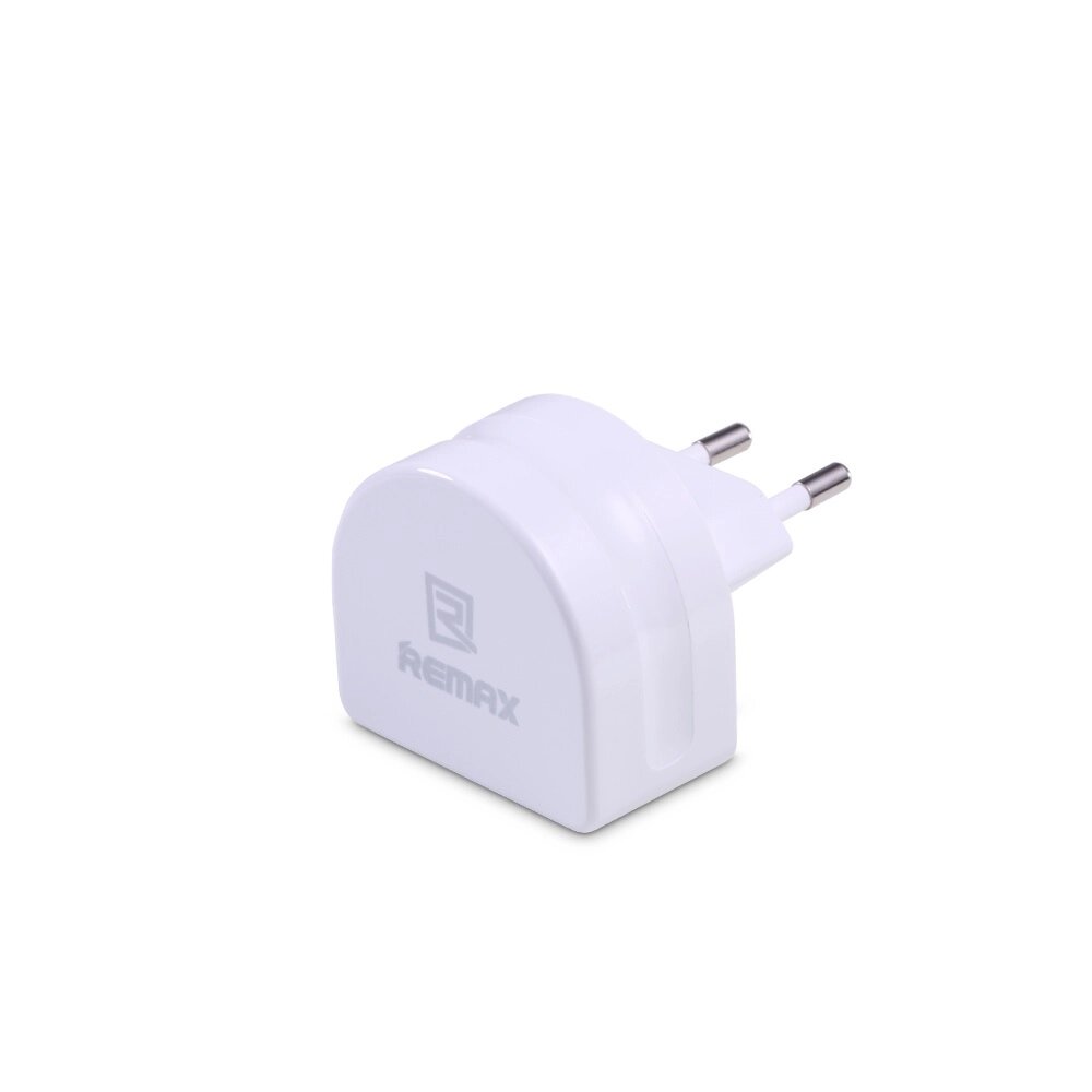 Мережеве зарядний пристрій Remax RMT-7188 Moon 2.1A 2 USB 220V White від компанії Лізок - фото 1