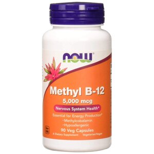 Метілкобаламін NOW Foods Methyl B-12 5000 mcg 90 Veg Caps